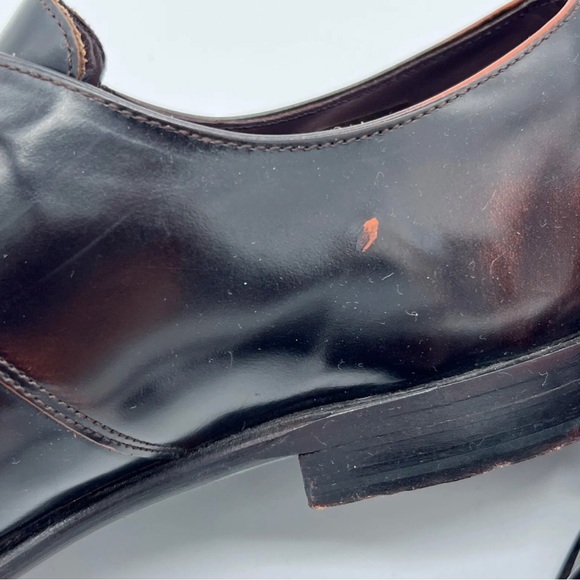 Paul Smith Dark Brown Leather Square Toe Lace Up Brogue Dress Shoes UK Size 9 - Picture 7 of 10